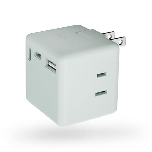 CIO Mate Tap 001 USB 電源タップ コンセント 3口 1500W 充電器 type-C 2ポート type-A 1ポート 20W iPhone 15 16 急速充電 Android iPad スマートフォン タブレット スイングプラグ 持ち運び (カームブルー)