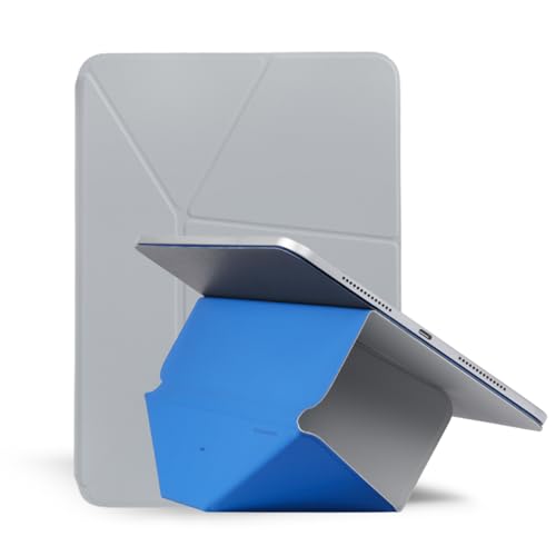 MOFT ダイナミックフォリオ iPad mini【日本国内正規代理店】 磁気吸着スタンド機能 薄型 軽量 角度調節可能 折りたたみ収納可 縦置き＆横置き Apple Pencil対応(ストーングレー x サファイアブルー,ダイナミックフォリオ iPad mini)