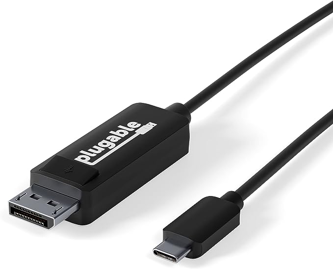 Plugable USB-C - DisplayPort 変換ケーブル 1.8m（4K@60Hz 対応）DisplayPort 代替モード Thunderbolt 3 Thunderbolt 4 互換